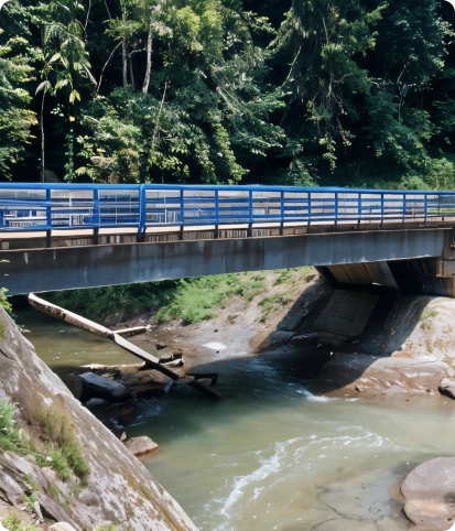 Mejoras en la superficie de ruedo y en el sistema de drenaje con la construcción de cuatro puentes en el camino cantonal Cómite a Alto